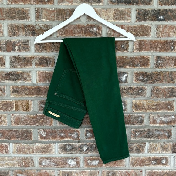 Anthropologie Pilcro the Letterpress Stet Slim Skinny Dark Forest Green Jeans 27 - Picture 2 of 7